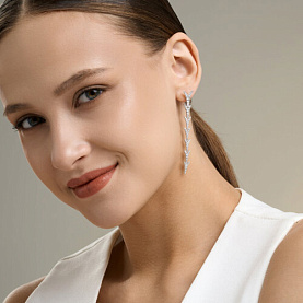 Серьги SOKOLOV - Серебро 925, Фианит (арт. 94027379)