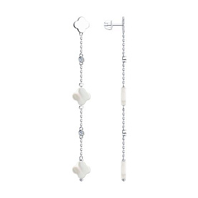 Серьги SOKOLOV - Серебро 925, Перламутр, Фианит (арт. 83020317)