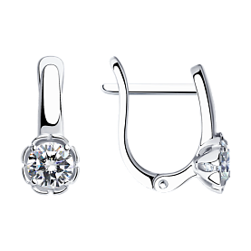 Серьги SOKOLOV - Серебро 925, Фианит (арт. 94021958)