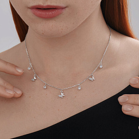 Колье SOKOLOV - Серебро 925, Фианит (арт. 94071220)