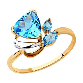 Кольцо SOKOLOV - Золото 375, Топаз (арт. 37714623)