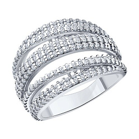 Кольцо SOKOLOV - Серебро 925, Фианит (арт. 94013853)