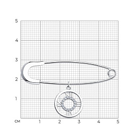 Булавка SOKOLOV - Серебро 925, Фианит (арт. 94040150)