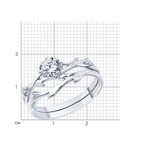 Кольцо SOKOLOV - Серебро 925, Фианит (арт. 94013727)