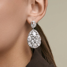 Серьги Diamant - Серебро 925, Фианит (арт. 94-121-00289-1)