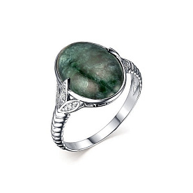 Кольцо Дар - Серебро 925, Жадеит, Фианит (арт. К-3633рк411800)