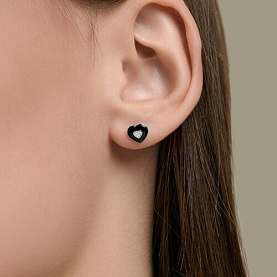 Серьги SOKOLOV - Серебро 925, Эмаль, Бриллиант (арт. 87020124)