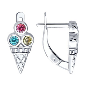 Серьги Diamant - Серебро 925, Фианит (арт. 94-120-02255-1)