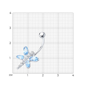 Пирсинг SOKOLOV - Серебро 925, Фианит (арт. 94060025)