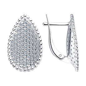 Серьги SOKOLOV - Серебро 925, Фианит (арт. 94023503)