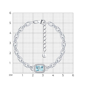 Браслет SOKOLOV - Серебро 925, Топаз, Фианит (арт. 92050183)
