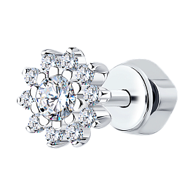 Серьга SOKOLOV - Серебро 925, Фианит (арт. 94170148)