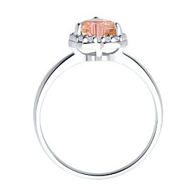 Кольцо SOKOLOV - Серебро 925, Синтетический ситалл , Фианит (арт. 92014438)