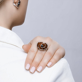 Кольцо SOKOLOV - Серебро 925, Жемчуг имитация, Эмаль (арт. 94013133)