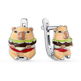 Серьги Мириада - Серебро 925, Эмаль (арт. 901022816)