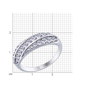 Кольцо SOKOLOV - Серебро 925, Фианит (арт. 94012648)