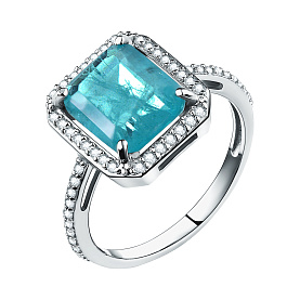 Кольцо Talant - Серебро 925, Горный хрусталь, Фианит (арт. 20-72-0П01-15362)