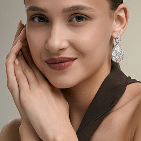 Серьги Diamant - Серебро 925, Фианит (арт. 94-121-00289-1)