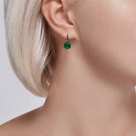 Серьги Diamant - Золото 585, Агат, Эмаль (арт. 51-320-02058-7)