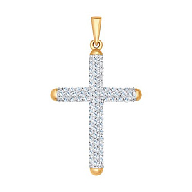 Подвеска SOKOLOV - Золото 375, Фианит (арт. 034931-4)