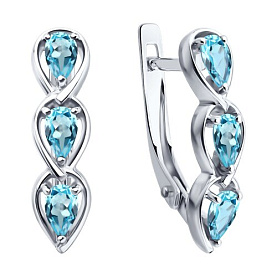 Серьги SOKOLOV - Серебро 925, Топаз (арт. 92025388)