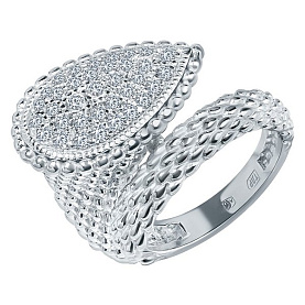 Кольцо ЮЗ "САНИС" - Серебро 925, Фианит (арт. 31-110186)