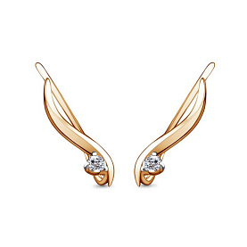 Серьги Аквамарин - Золото 375, Фианит (арт. 45505.8)