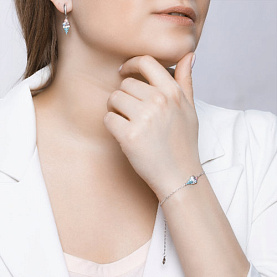 Браслет SOKOLOV - Серебро 925, Фианит, Эмаль (арт. 94050443)