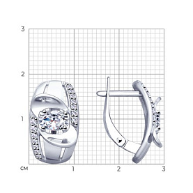 Серьги SOKOLOV - Серебро 925, Фианит (арт. 94022982)
