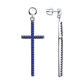 Серьги SOKOLOV - Серебро 925, Фианит (арт. 94023775)