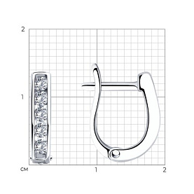 Серьги SOKOLOV - Серебро 925, Фианит (арт. 94026402)