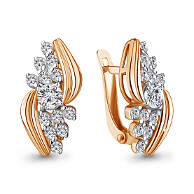 Серьги Аквамарин - Серебро 925, Фианит (арт. 49272А.6)