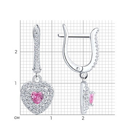 Серьги SOKOLOV - Серебро 925, Фианит (арт. 94027176-91)