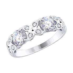 Кольцо SOKOLOV - Серебро 925, Фианит (арт. 94012501)