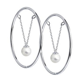 Серьги SOKOLOV - Серебро 925, Жемчуг имитация (арт. 94140095)