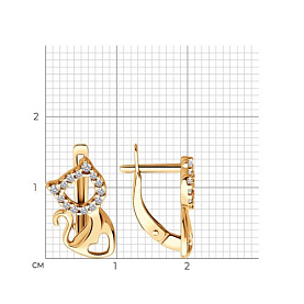 Серьги SOKOLOV - Серебро 925, Фианит (арт. 93022434)