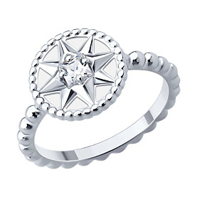 Кольцо SOKOLOV - Серебро 925, Фианит (арт. 94014469)