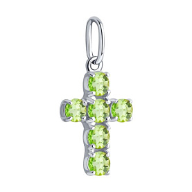 Подвеска SOKOLOV - Серебро 925, Хризолит (арт. 92030717)