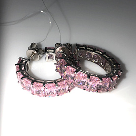 Серьги Фиделис - Серебро 925, Фианит (арт. SE-A0199-p)