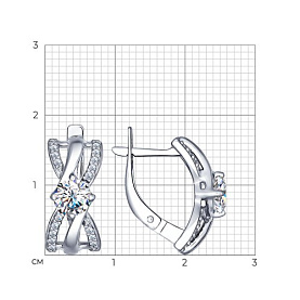 Серьги SOKOLOV - Серебро 925, Фианит (арт. 94022459)