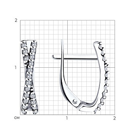 Серьги Diamant - Серебро 925, Фианит (арт. 94-120-01512-2)