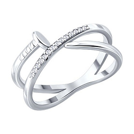 Кольцо SOKOLOV - Серебро 925, Фианит (арт. 94014881-91)