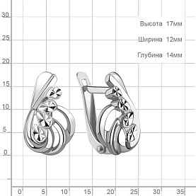 Серьги Аквамарин - Серебро 925 (арт. 34048.5)