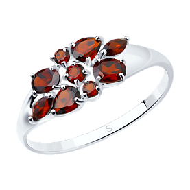 Кольцо SOKOLOV - Серебро 925, Гранат (арт. 92011104)
