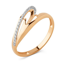 Кольцо ЮФ Династия - Золото 585, Фианит (арт. 023601-1102)