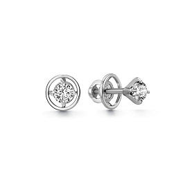 Серьги Дар - Серебро 925, Синтетический муассанит (арт. С-2450рс16128)