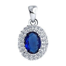 Подвеска SOKOLOV - Серебро 925, Фианит (арт. 94033151-91)