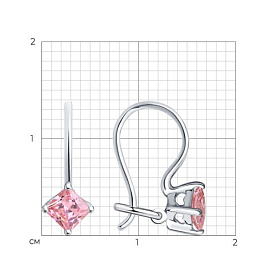 Серьги SOKOLOV - Серебро 925, Фианит (арт. 94020583)