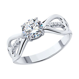 Кольцо Diamant - Серебро 925, Фианит (арт. 94-110-01551-1)