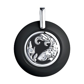 Подвеска Diamant - Серебро 925, Керамика, Фианит (арт. 94-130-01261-1)